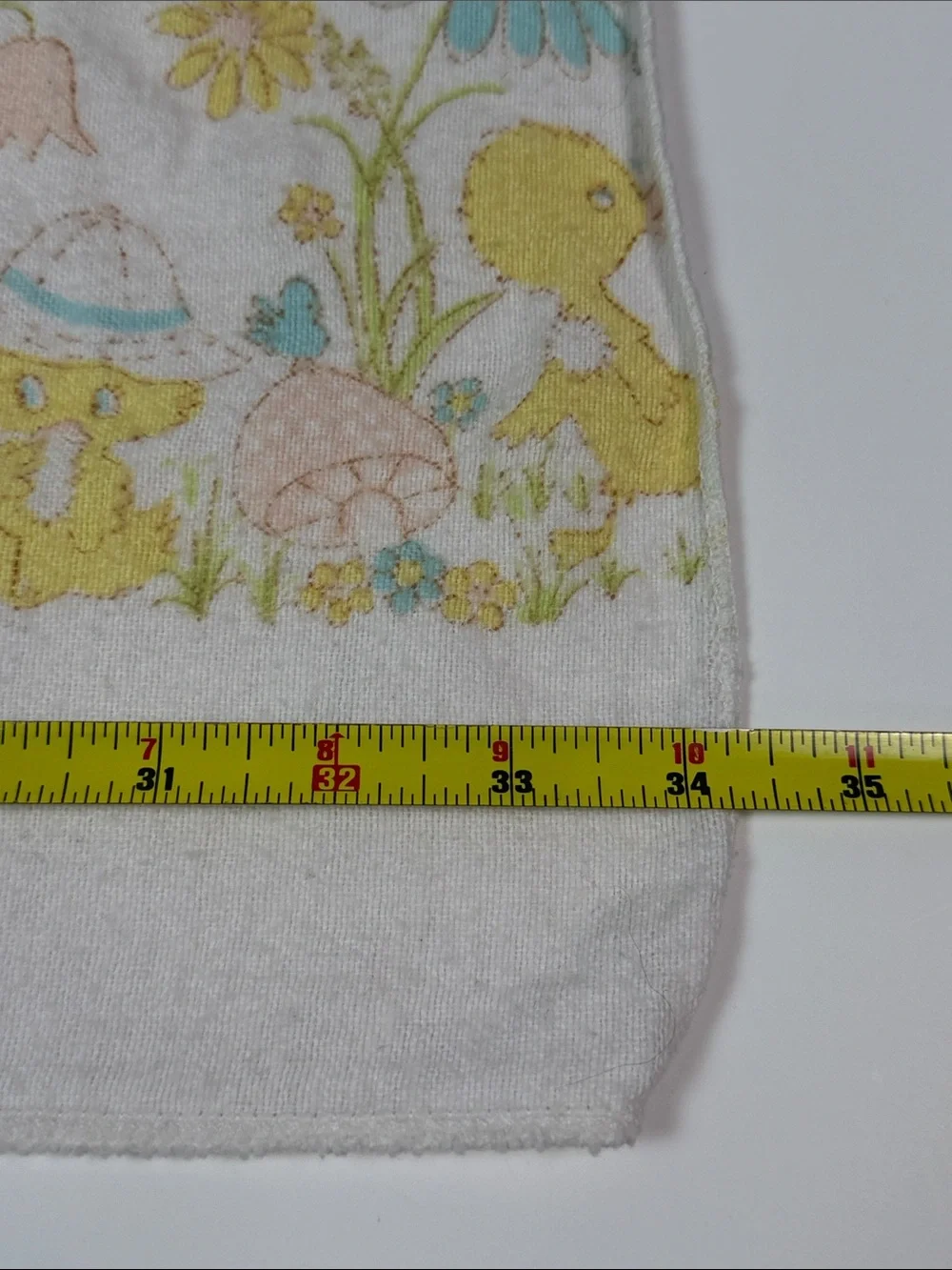 Vintage Babycare Receiving Blanket 30x40 Pastel Animals Floral Nursery